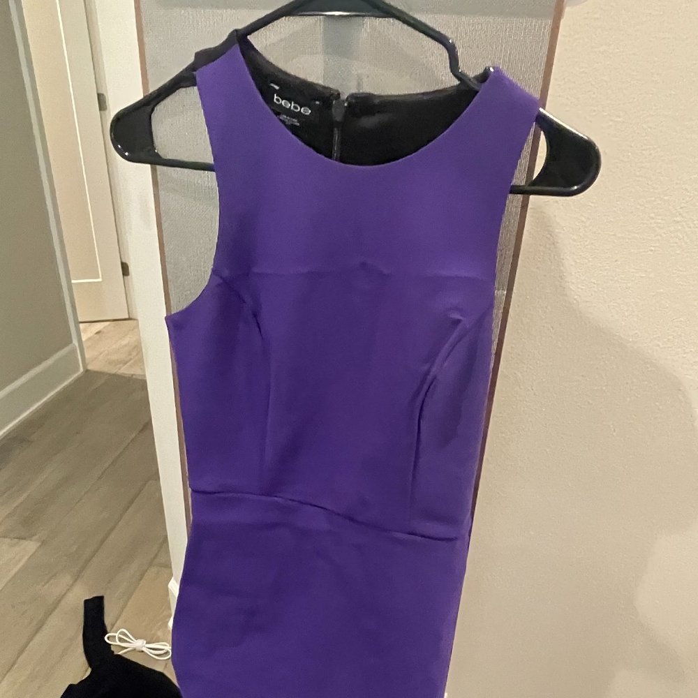 bebe purple dress size s